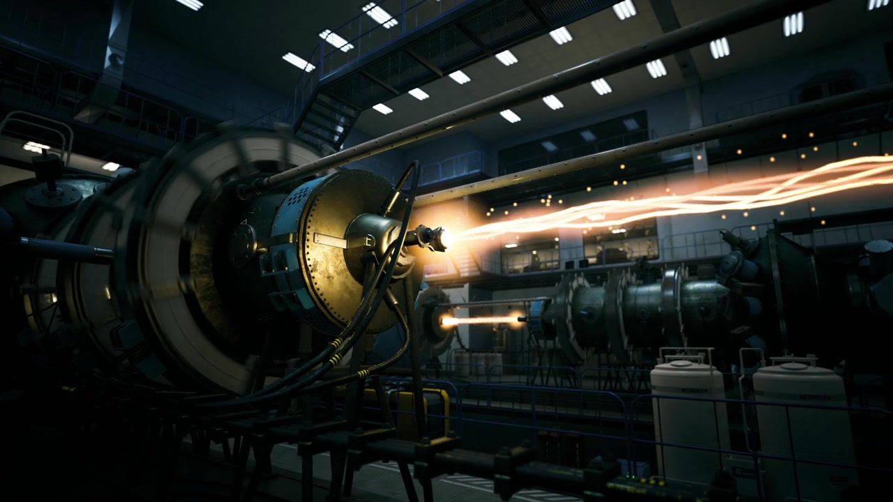 Massive turbine installation featuring hot streams and heavy piping elements
