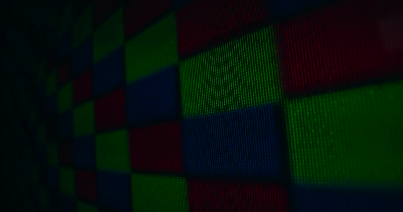 Close-up monitor television pixels macro shot