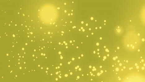 yellow glowing spots moving against yellow background