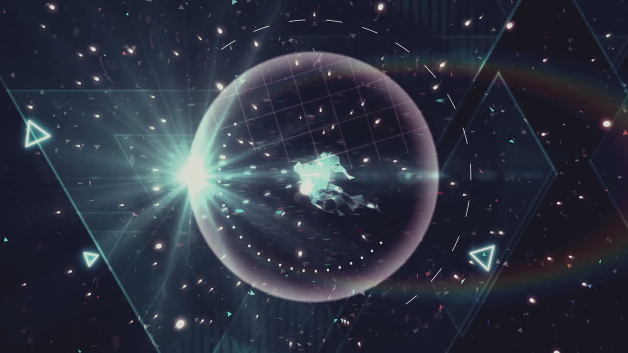 Space travel with geometry and lights