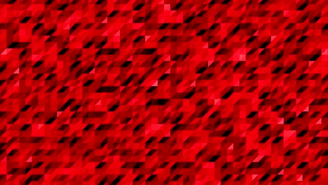 superficie geométrica poligonal abstracta. bajo fondo de movimiento poli de desplazamiento de triángulos grises rojos