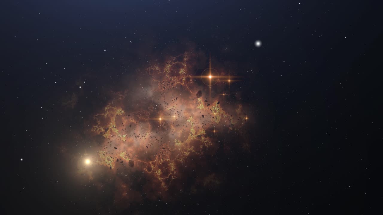 별은 우주에서 밝게 빛난다