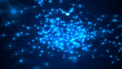 abstract digital network connection in blue