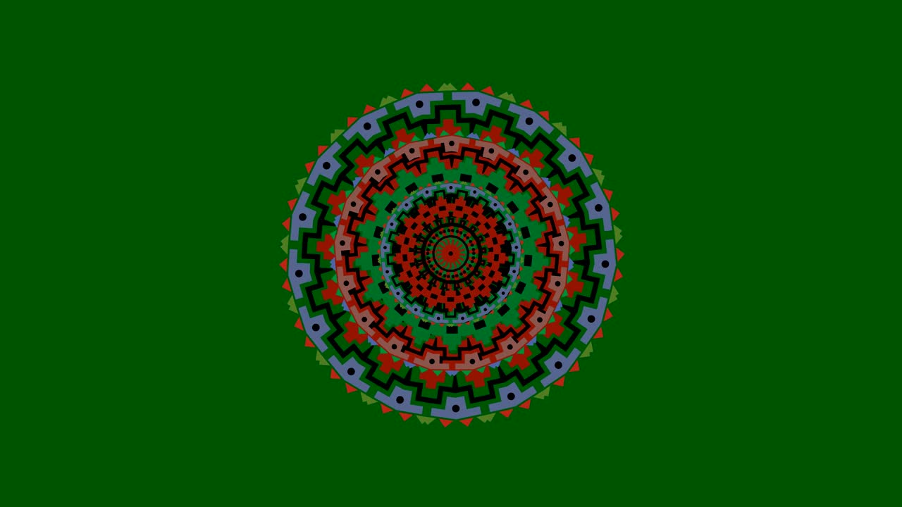 dibujos gráficos que giran en el centro cambiando de color.