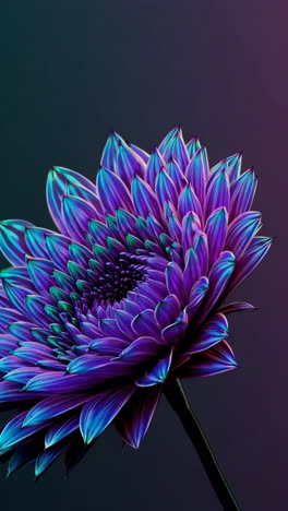vibrant neon botanical flower illustration