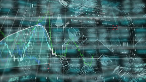 animación de la exhibición del mercado de valores