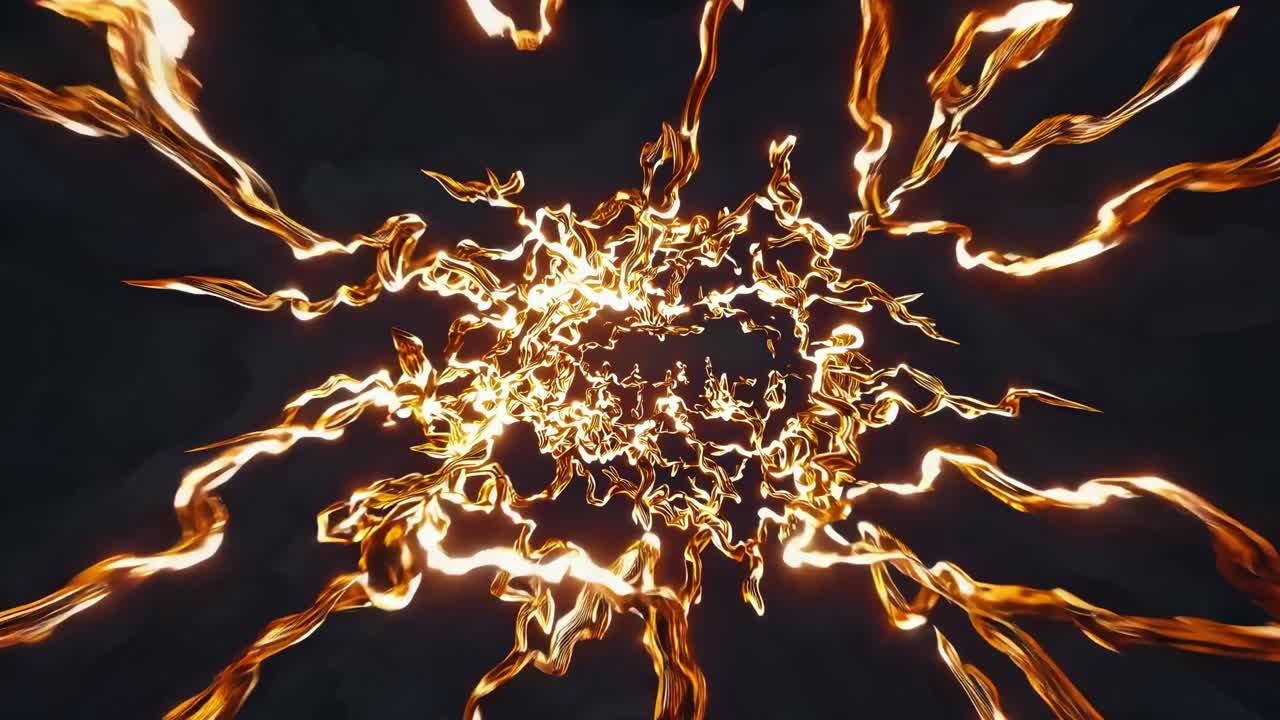 Abstract Golden Light Tunnel