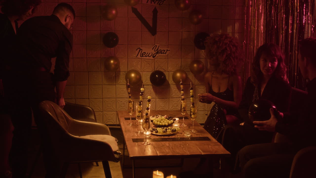 Festive New Year's Eve Party with Friends