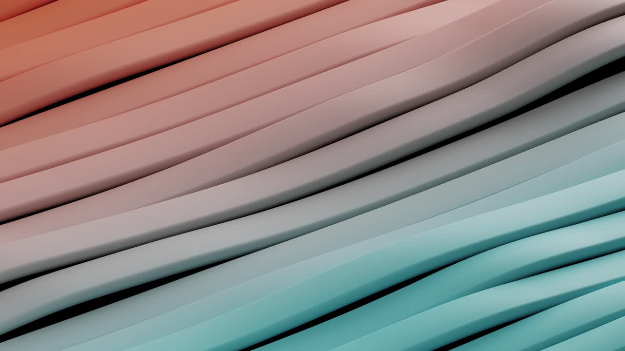 Abstract surface of multicolored waving lines background. 3d loop