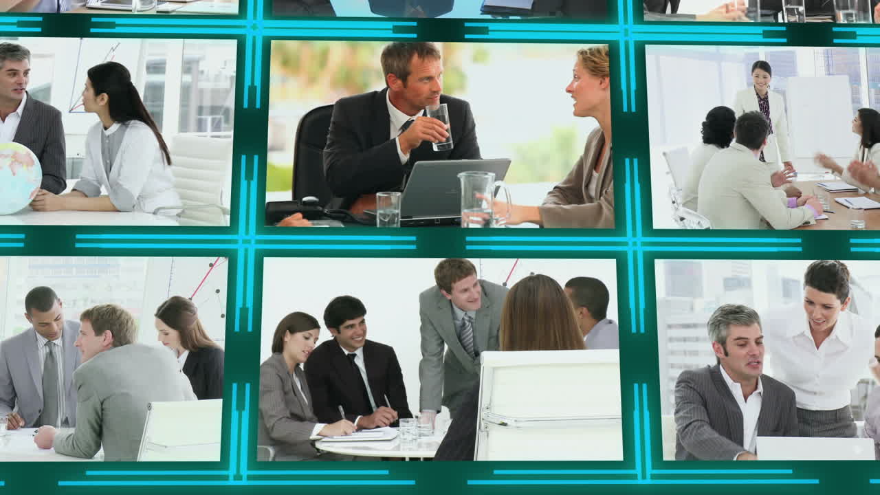 비즈니스에 관한 비디오와 함께 3d 큐브