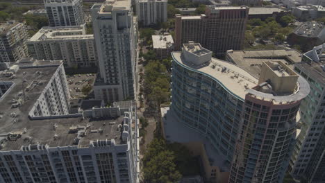 orlando florida aerial v3 birdseye shot of monolith buildings and downtown cityscape - dji inspire 2, x7, 6k - march 2020
