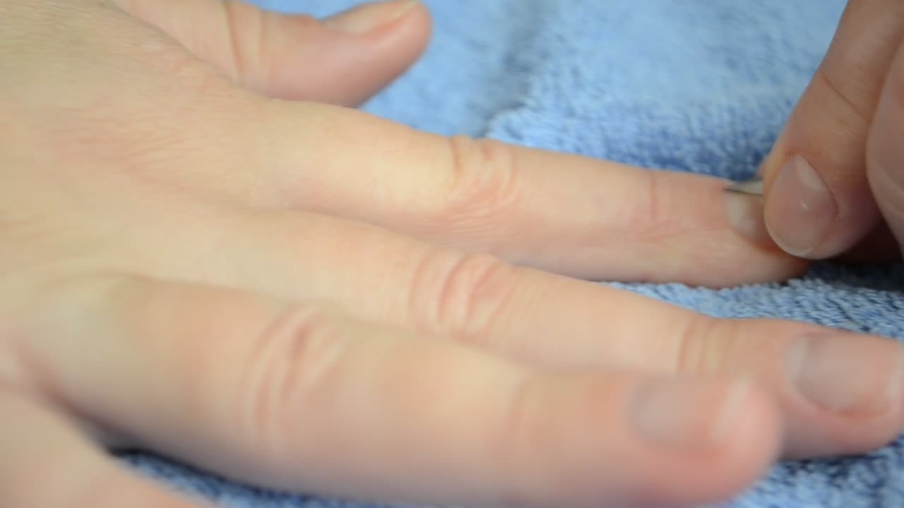 Manicure and process. Independent manicure
