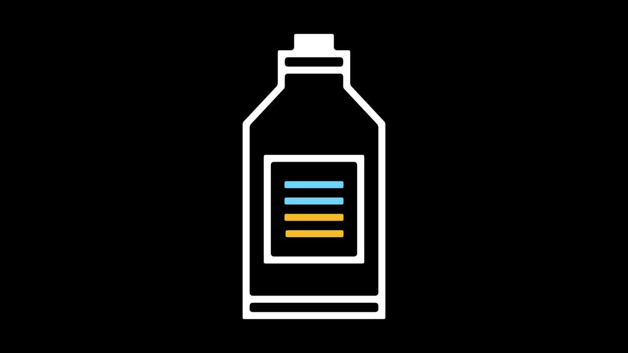 알파와 함께 메이플 시럽 라인 아이콘 애니메이션