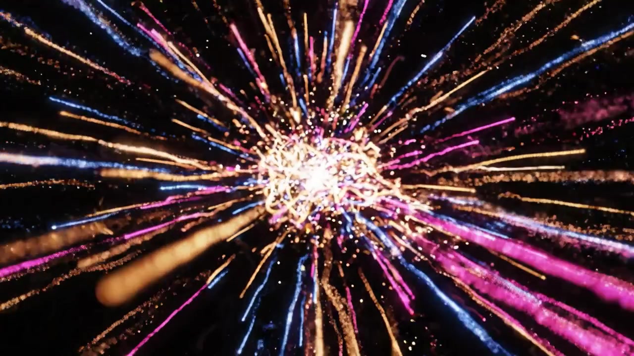 A Stunning Display of Colorful Fireworks Erupting in a Brilliant Explosion Against a Dark Night Sky, Creating a Captivating Visual Spectacle