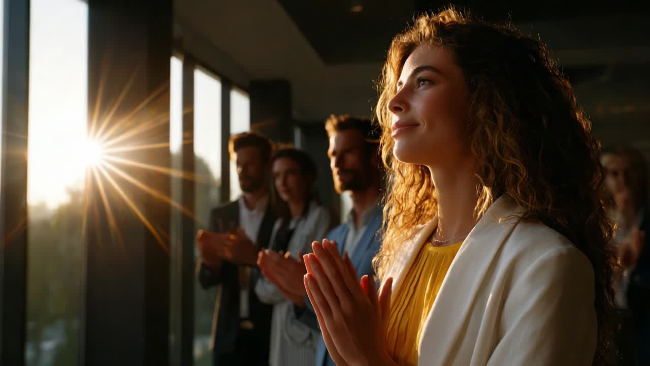 성공을 축하하는 비즈니스 팀