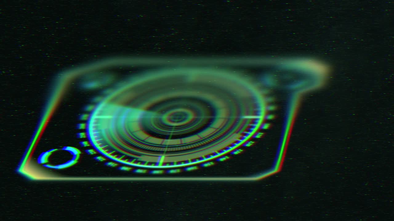 visión trasera dentro de un marco que se mueve sobre un fondo de cielo nocturno.