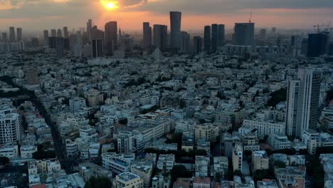 tel aviv cityscape at sunset