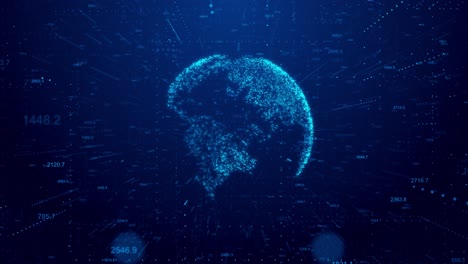 futuristic 4k 3d hud digital planet earth globe maps world animation worldwide business connection