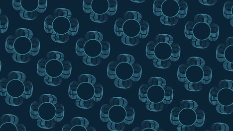 modern and elegant blue and gold pattern with circles and lines on dark background