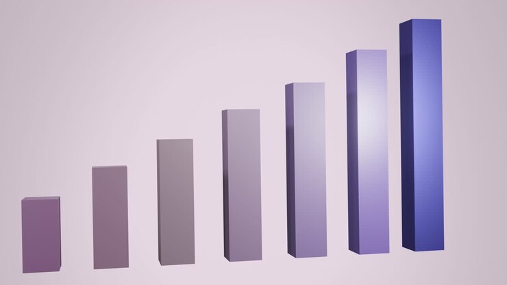 animation der finanzdatenverarbeitung auf hellviolettem hintergrund.