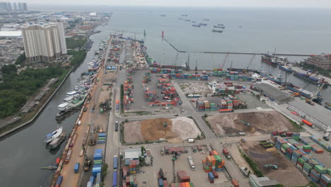 ancol marina shipping yard and harbor in batavia north jakarta indonesia