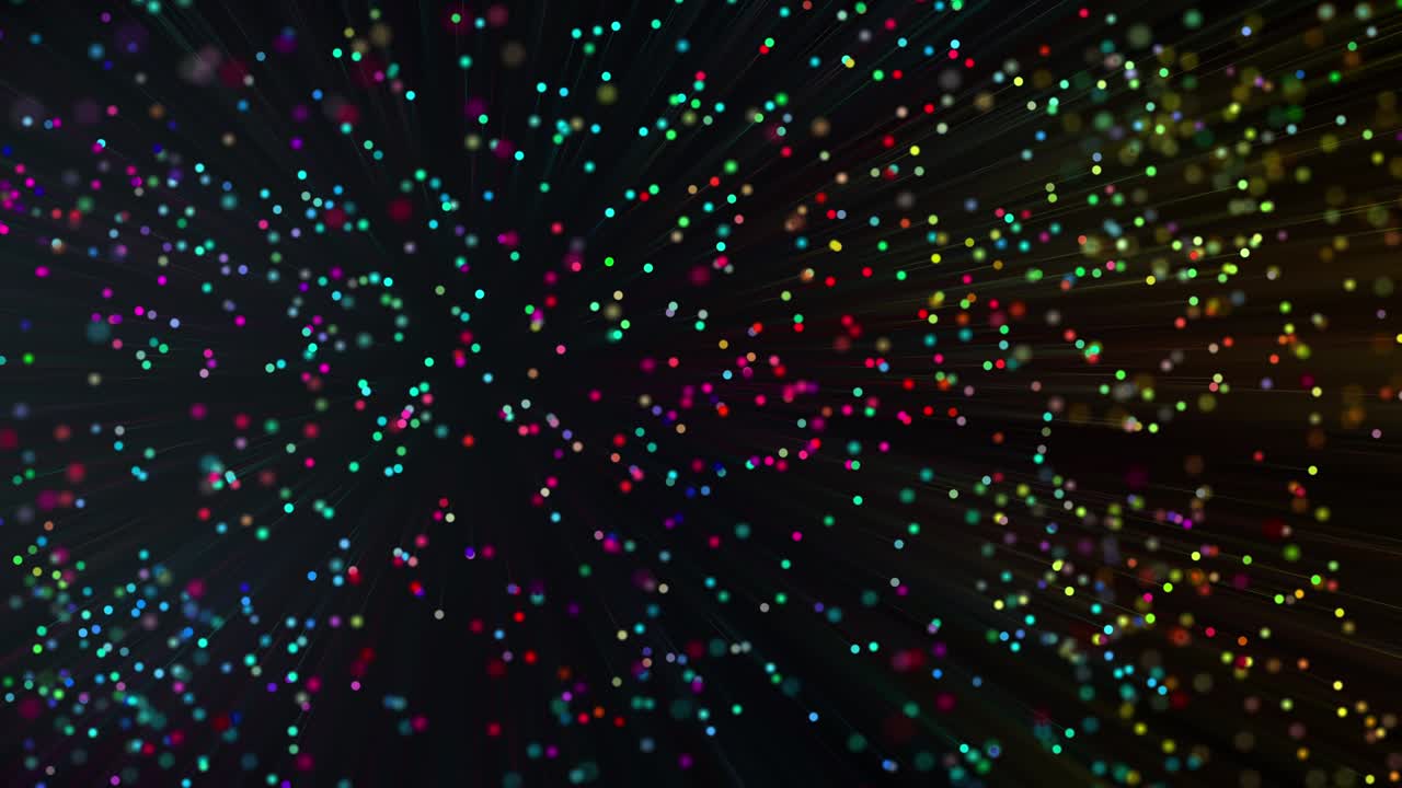 fondo abstracto con animación líneas móviles con extremos brillantes