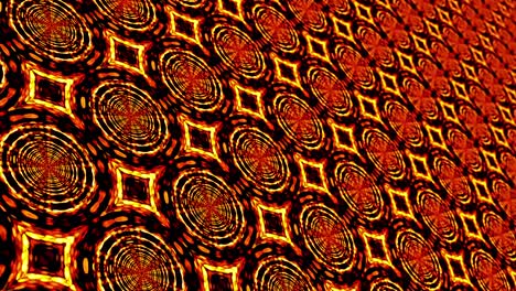 fantasy abstract technology and engineering motion background. circle hypnotic animation geometric endless pattern background moving in complex kaleidoscopic pattern. 4k 3d rendering seamless loop.