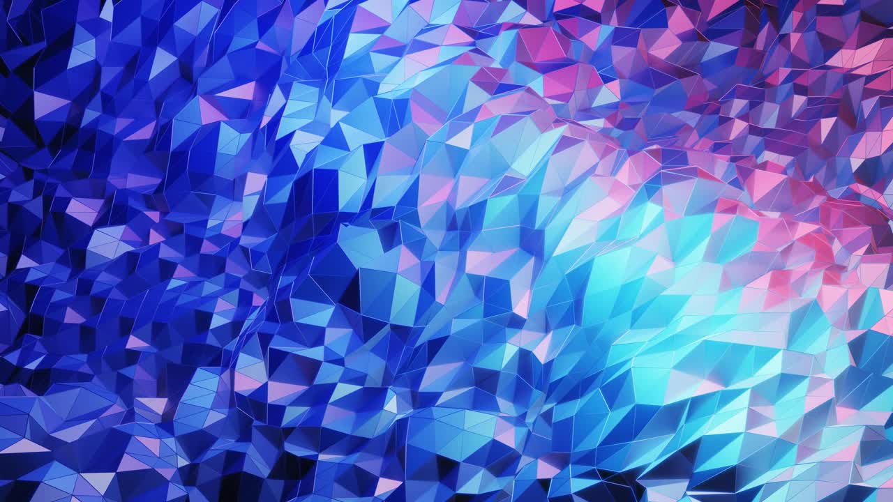 estilo creativo abstracto bajo fondo poli en 4k. ondas abstractas se mueven en superficie brillante en bucle. animación suave y sin costuras. simple geometría minimalista bg. color de gradiente azul