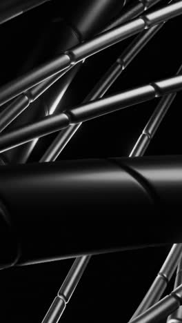 abstract geometric metal tubes background