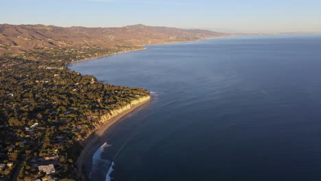 Aerial-view-of-Point-Dume-beach-in-Malibu,-California