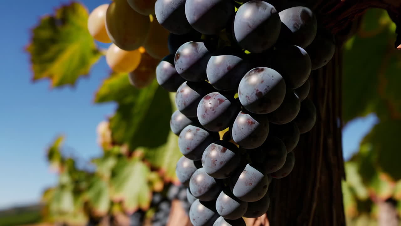 Vineyard Landscape and Grapes