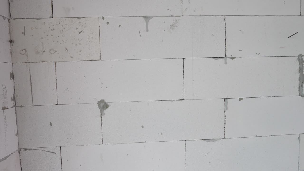 Close Up Footage of Lightweight Concrete in Construction Process