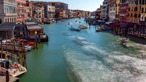 Canal-Grande-In-Venedig,-Italien-Zeitraffer-Video