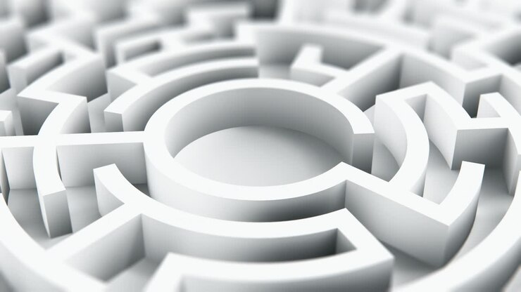 Round circle labyrinth maze