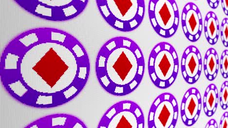 poker chips diamonds pixel screen animated background