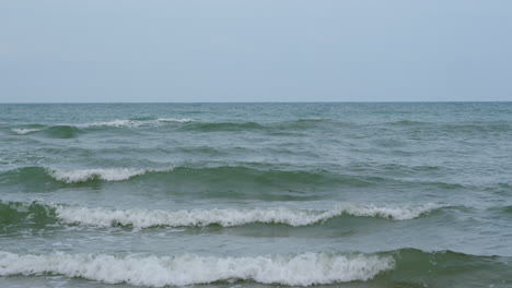 close-up view of sea waves