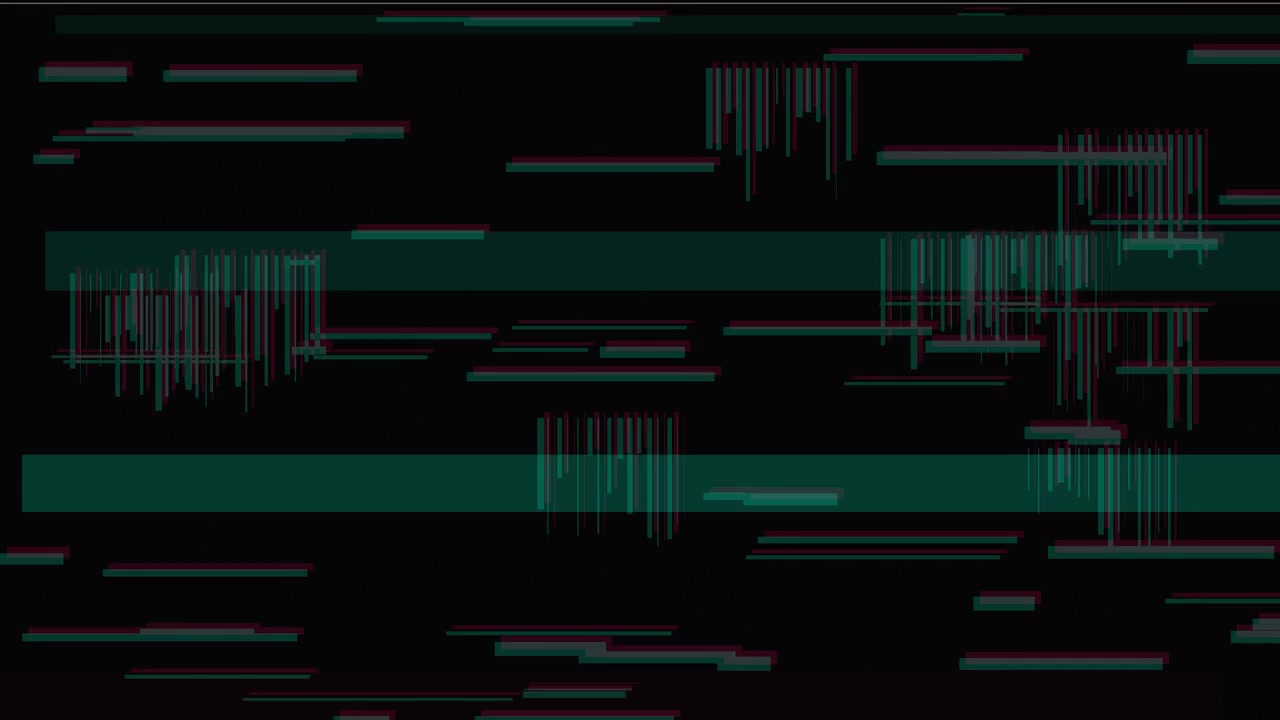 Digitaler Glitch-Effekt mit abstrakten Datenlinien