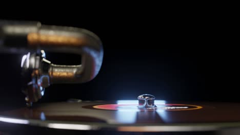 disco de vinilo de gramófono antiguo que toca en bucle sin costuras