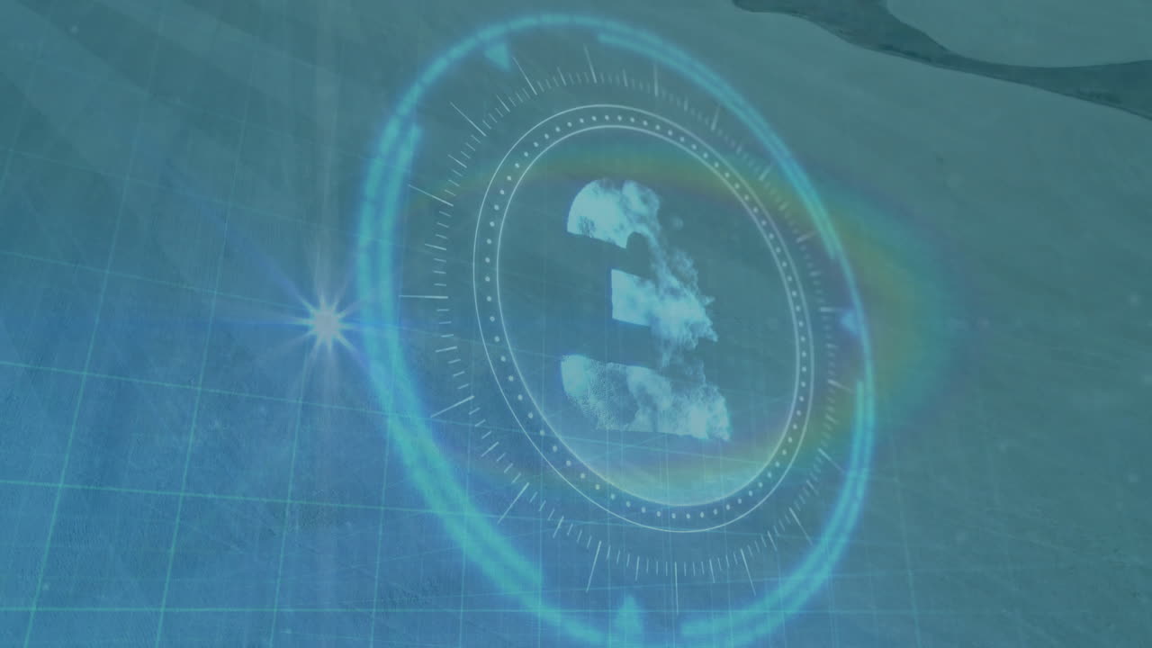 Rotating circular elements with glowing blue accents in futuristic digital animation