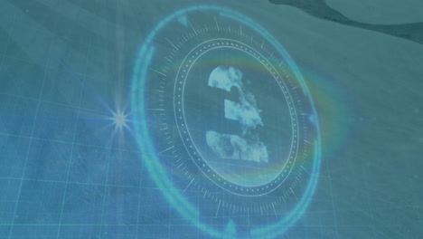 rotating circular elements with glowing blue accents in futuristic digital animation