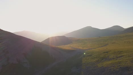 sunrise over mountain peaks