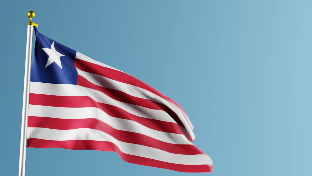 Bendera Liberia Berkibar.