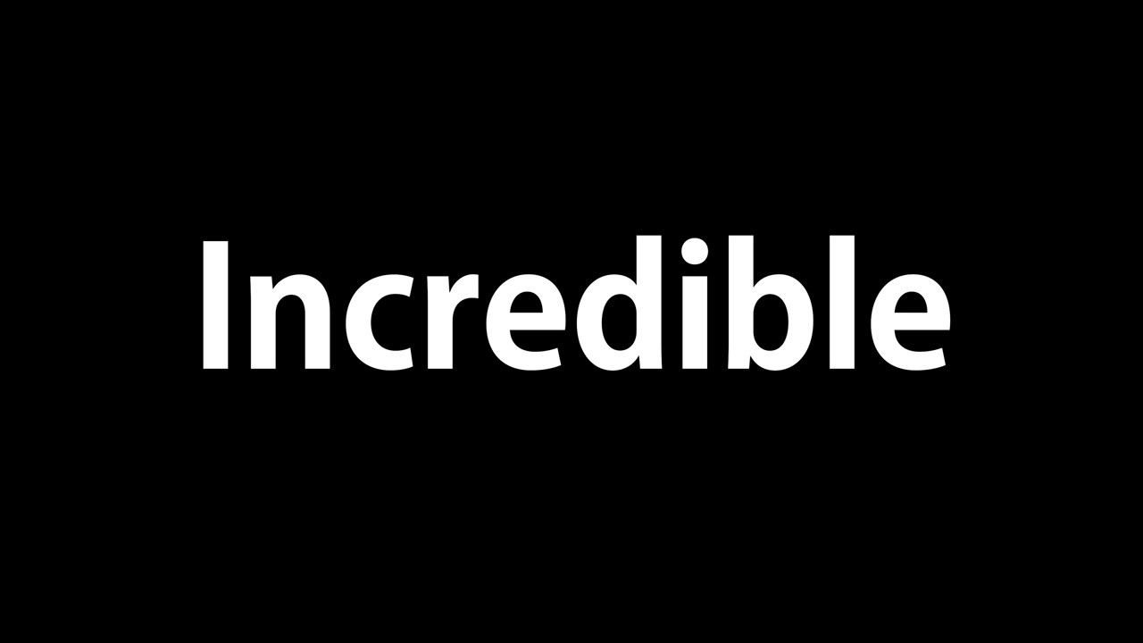 Incredible text animation message motion graphics