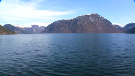 a view from a ship crossing the fjords of norway