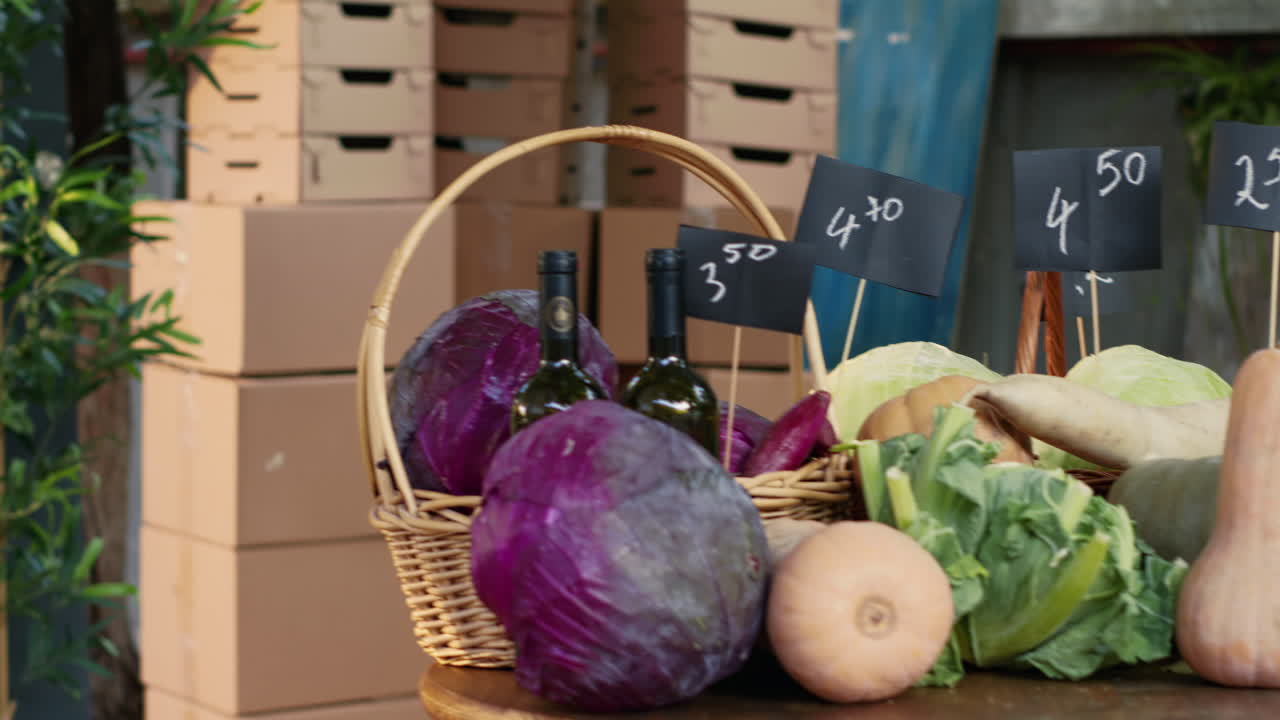 시장에서 신선한 제품