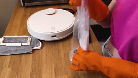 cleaning a robot vacuum cleaner