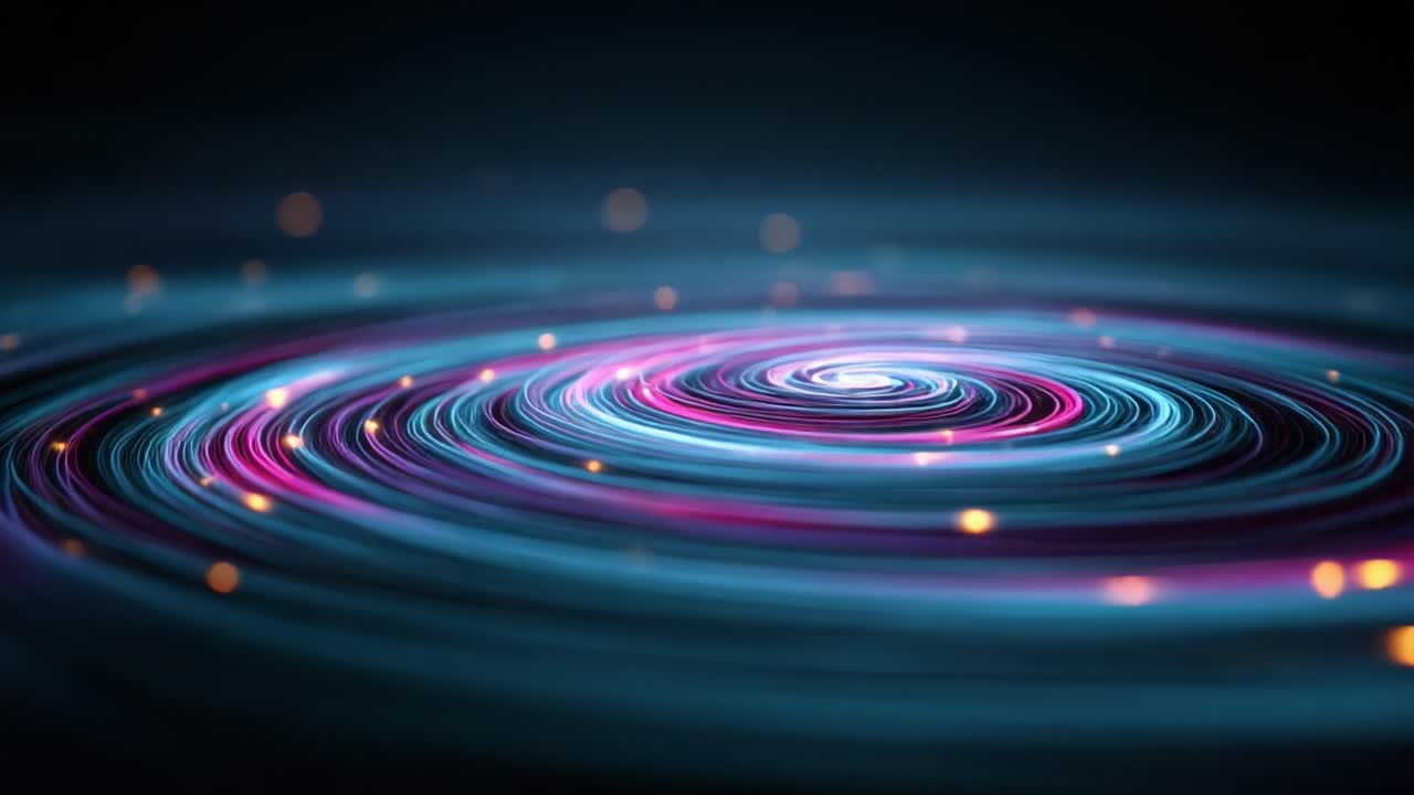 Captivating Swirling Galaxy Visualization: A Hypnotic Dance of Colors and Lights in a Cosmic Vortex Unfolding Across the Universe's Mysteries and Wonders
