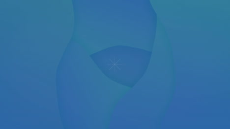 Animation of pulsating white lines over blue background