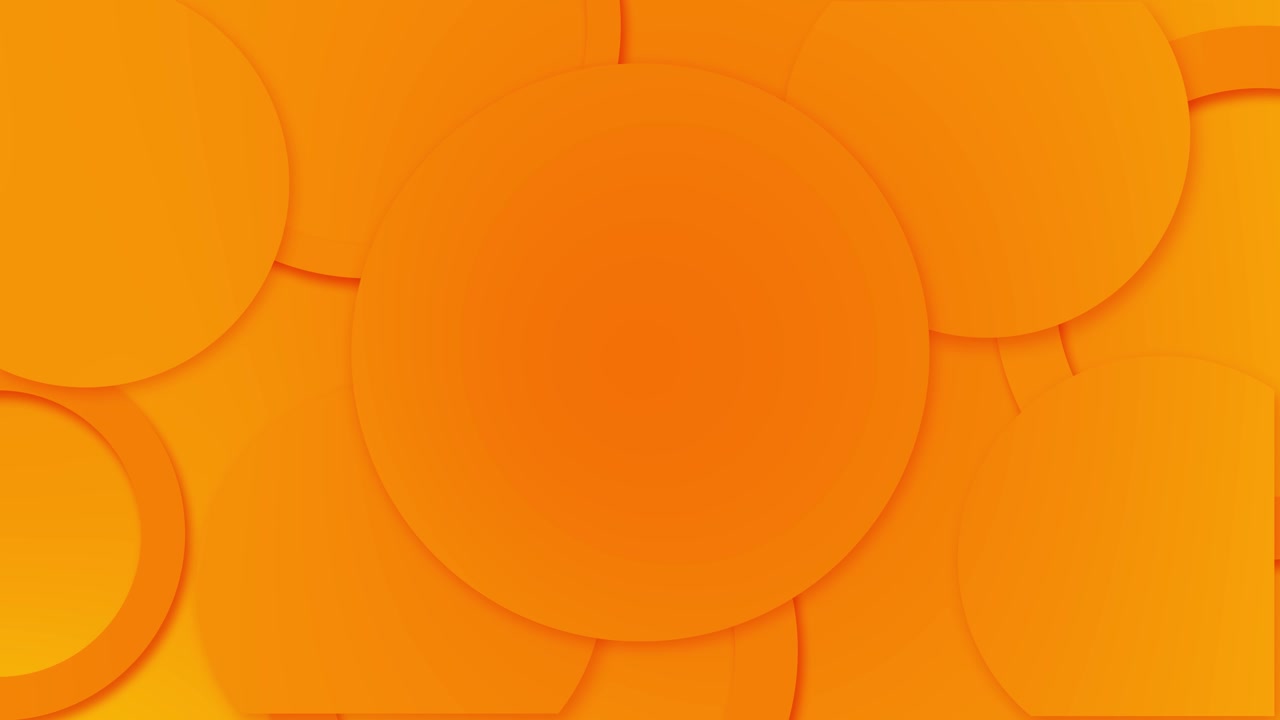 Oranger abstrakter Kreis-Hintergrund mit geschichteten runden Formen, weichen Schatten, warmer Farbverlaufstiefe und...