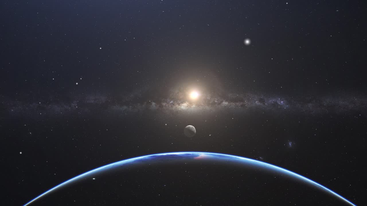 지구 표면과 우주의 달